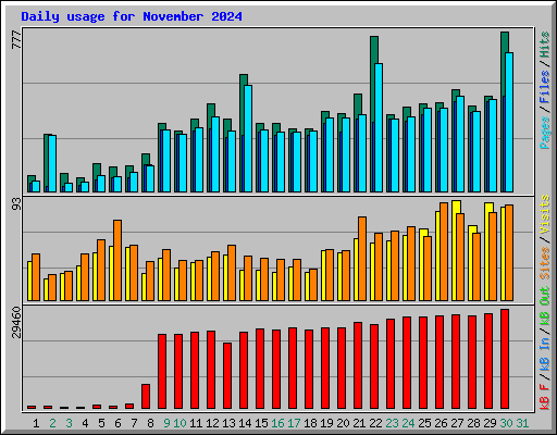 Daily usage for November 2024