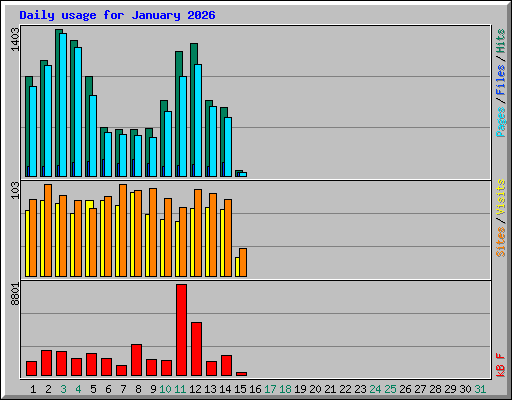 Daily usage for January 2026