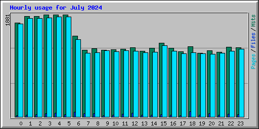 Hourly usage for July 2024