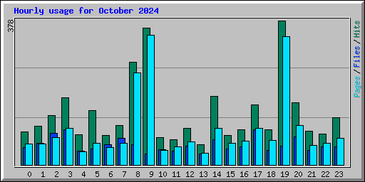 Hourly usage for October 2024