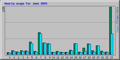 Hourly usage for June 2025