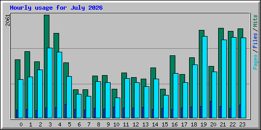 Hourly usage for July 2026
