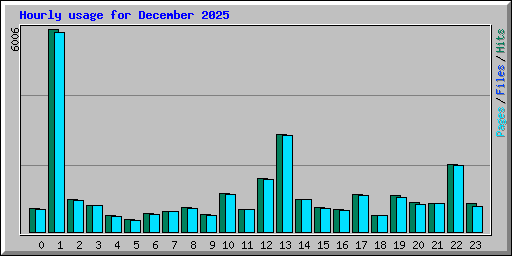 Hourly usage for December 2025